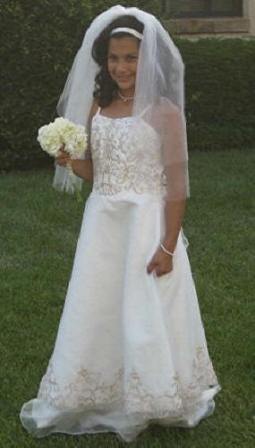 bride dresses dress mini miniature flower bridal gown brides child gowns ivory lina